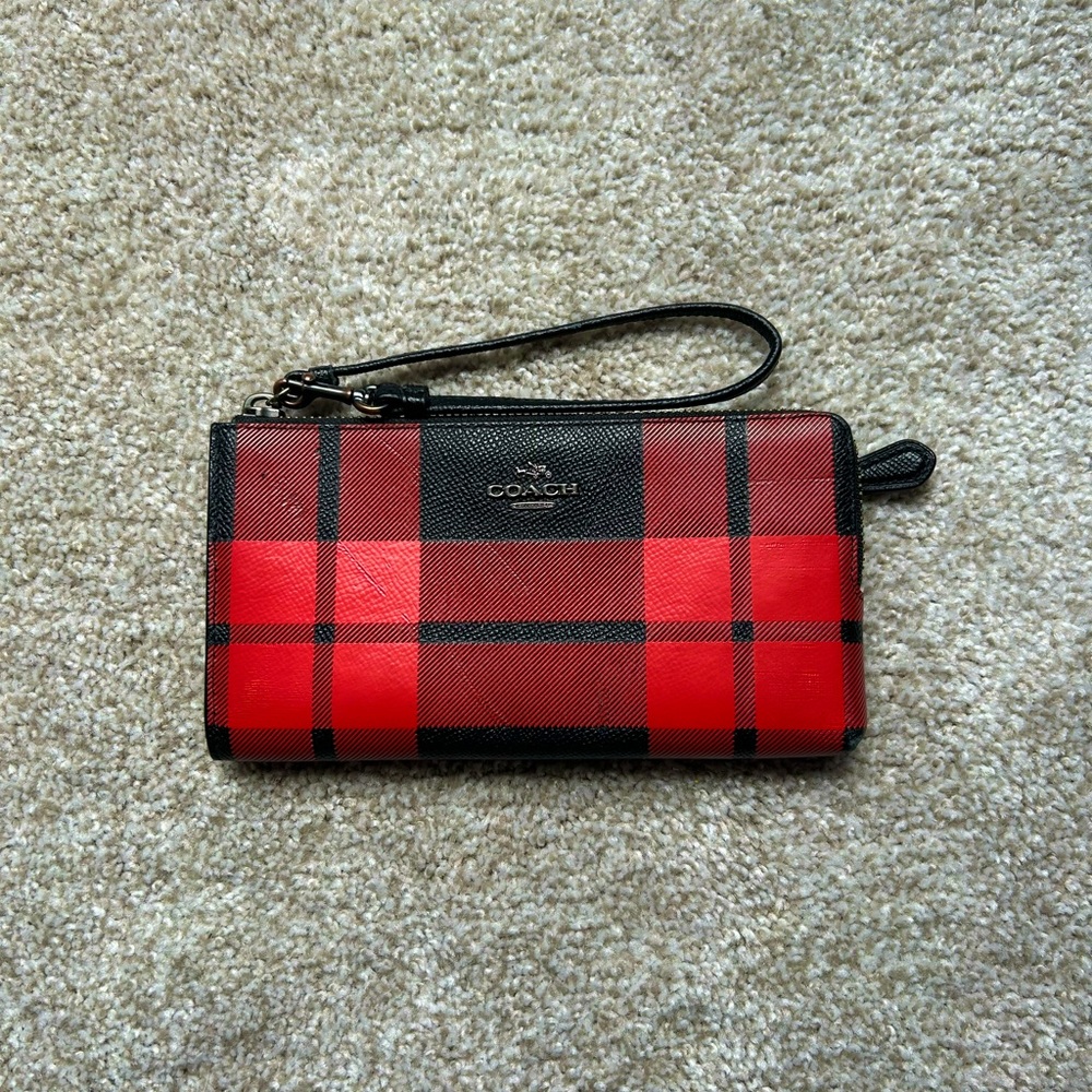 Coach Tartan Wristlet